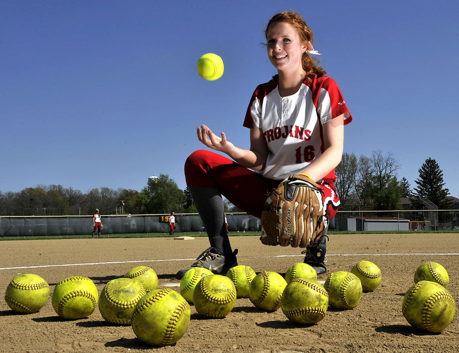 Portrait - 3rd placeThere are a lot of winning parts to Southeastern High School's  softball team, none more valuable than ace hurler Becca Carpenter.  (Bill Lackey / Springfield News-Sun)