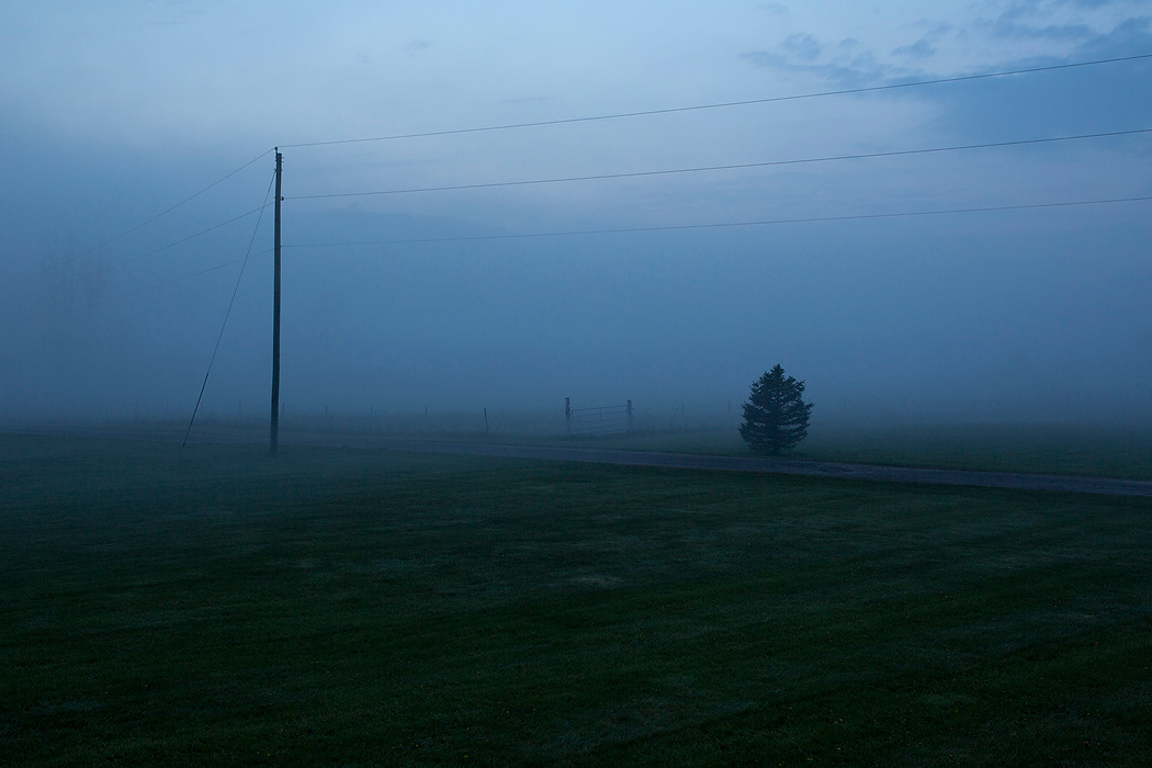 Award of Excellence, James R. Gordon Ohio Undertanding Award, "Mental Illness" - Coty Giannelli / Kent State UniversityA heavy fog obscures the view of the property where a few of the group homes are located in Robertsville, Ohio.