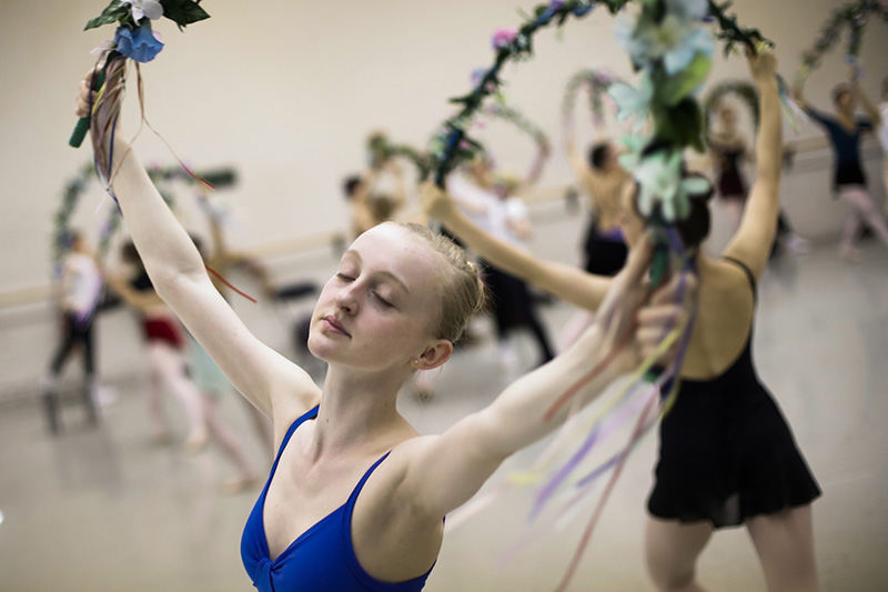 NEFeature - 1st place - Sally Squires of Westerville, practices the Garland Waltz during rehearsal for Tchaikovsky's "Sleeping Beauty" at BalletMet in Columbus. (Joshua A. Bickel / ThisWeek Community News)