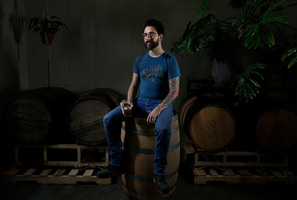 Portrait - 3rd placeBrewmaster Colin Vent poses for a photo at Seventh Son Brewing Co. in Columbus. (Kyle Robertson/The Columbus Dispatch)