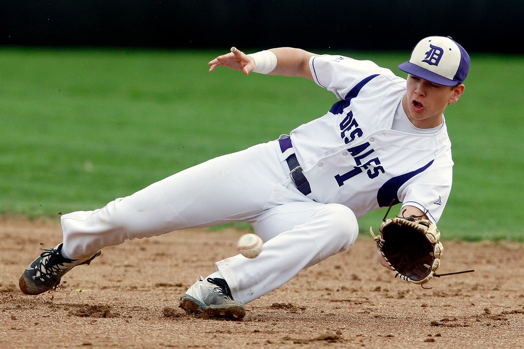 Sports - 2nd placeDeSales' Thomas Sauer fields a ground ball during a game against Watterson at St. Francis DeSales High School in Columbus. (Shane Flanigan/ThisWeek Community News)