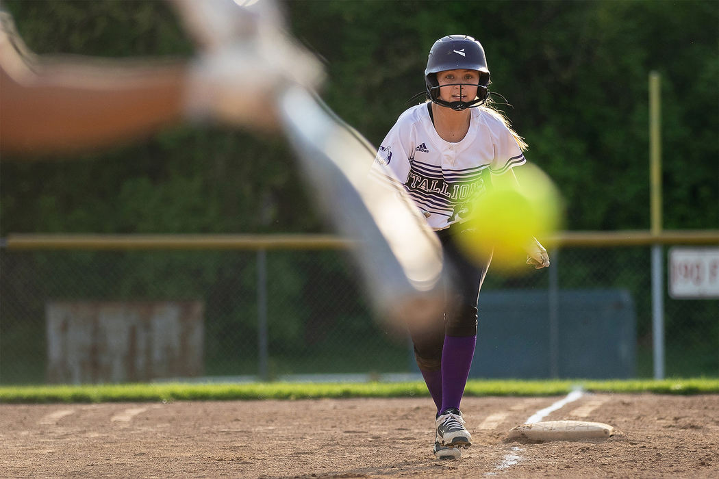 Sports - HMSt. Francis DeSales' Kaitlyn Murray (15) watches her teammate swing in the top of the ninth inning against Bishop Watterson at Ridgeview Middle School. (Alex Conrath/ThisWeek Newspapers)