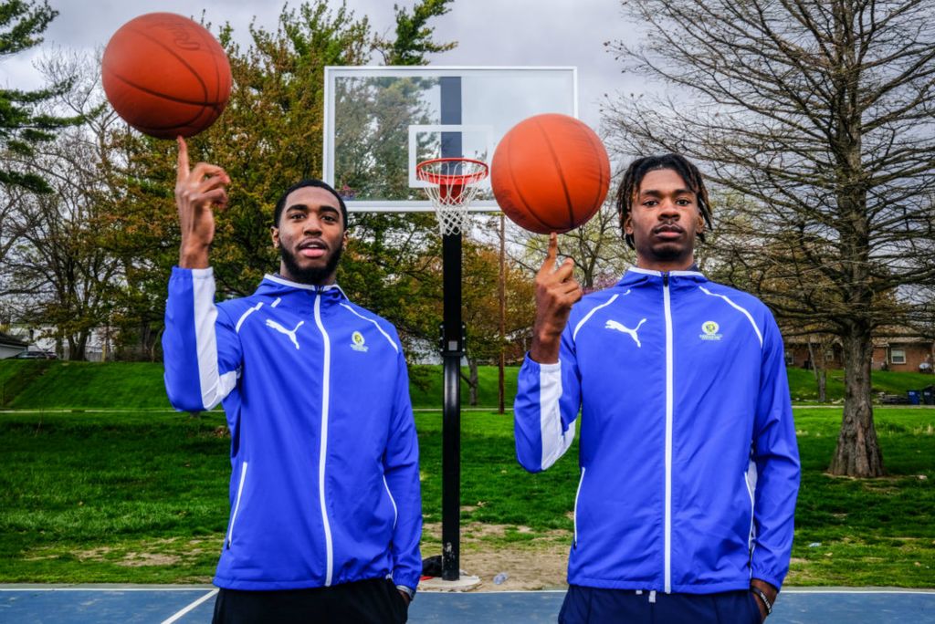 Portrait - 1st place - Former Rogers High School basketball players Stephen Coleman (left) and Jamiya Neal transferred to Hillcrest Prep in Phoenix, Arizona for their senior seasons due to COVID-19 restrictions in Ohio. (Jeremy Wadsworth / The Blade)