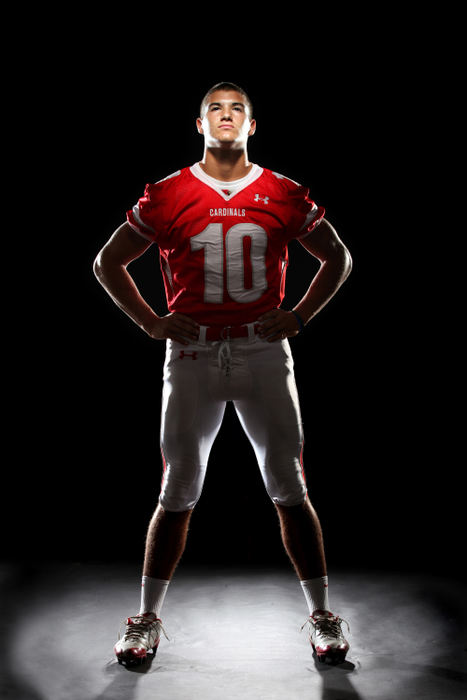 Portrait - 3rd placeMitchell Trubisky, 17, a senior and starting football quarterback  for Mentor High School, is the area's top quarterback, our "superhero".  (Lisa DeJong / The Plain Dealer)