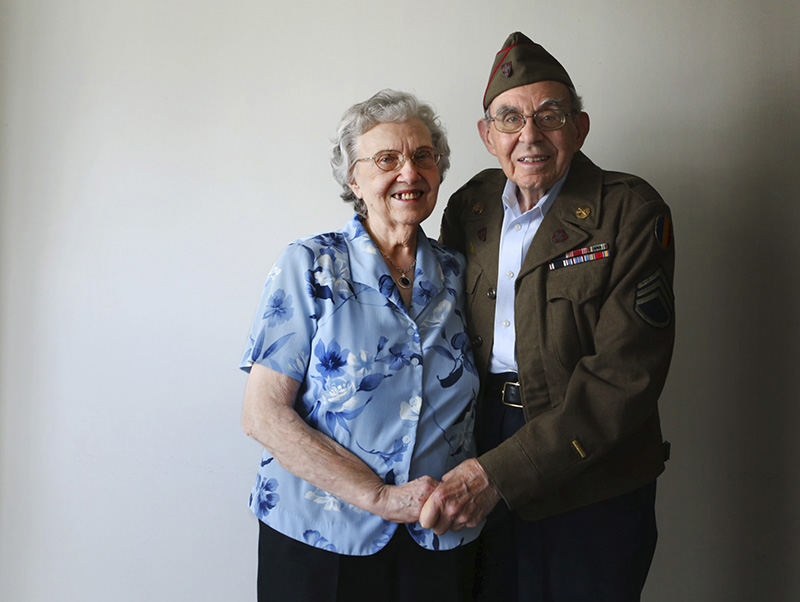 Portrait - 3rd place - Ethel and Al Jungeberg are celebrating their 70th wedding anniversary . Al was held as a prisoner of war during WWII and soon married after making it back to the states. (Eric Albrecht / The Columbus Dispatch)