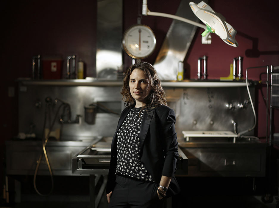 Portrait - 3rd place - Dr. Emily Hansen is the new forensic pathologist at the Franklin County Coroner's Office in Columbus. (Kyle Robertson / The Columbus Dispatch)