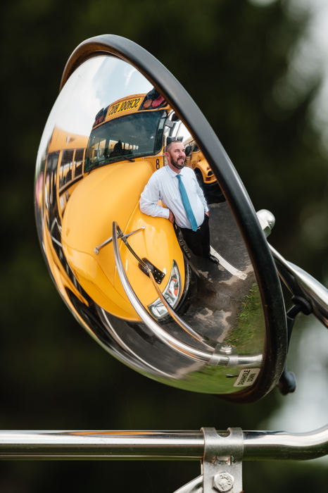 Portrait - 3rd place - Indian Valley Schools Transportation Supervisor Aaron Haney is currently accepting applications for substitute bus drivers. Haney is also the high school principal. (Andrew Dolph / The Times Reporter)