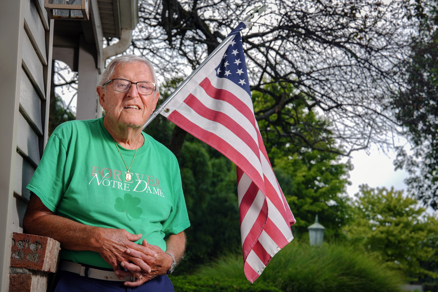 Portrait - 1st place - Ronald Zak, at his Oregon home, is being honored during a Central Catholic football game for his military service in the Marines. (Jeremy Wadsworth / The Blade)   (Jeremy Wadsworth / The Blade)