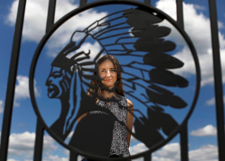 August - 1st place portrait - Allison Booher is an alumn of Canal Winchester High School who now attends Vanderbilt University. She graduated from Canal Winchester in 2017 and has now organized a petition that has been signed by 3,000 people to change the school's nickname which is Indians. She said the schools nickname and the use of Native American images is demeaning and stereotypical to Native American and should be changed to better represent the school and community.  Kyle Robertson / The Columbus Dispatch