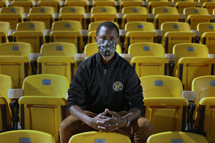 October - HM portrait - Columbus Crew SC players personnel director Issa Tall poses for a photo at MAPFRE Stadium in Columbus. Kyle Robertson / The Columbus Dispatch