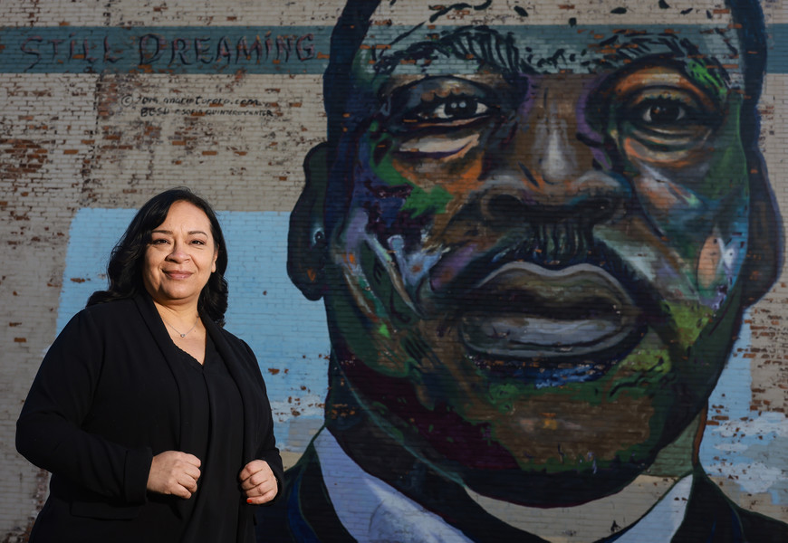 January - Portrait - 2nd place - Christina Rodriguez, Chair of the Ohio Martin Luther King, Jr. Holiday Commission, Thursday, January 4, 2024, in Toledo.  (Jeremy Wadsworth / The Blade)