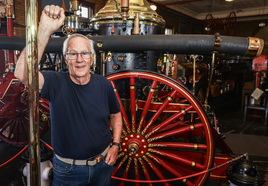 June - Portrait - 3rd place - Joe Walter, President of the Toledo Firefighters Museum and retired assistant chief at the Toledo Firefighters Museum. (Jeremy Wadsworth / The Blade)