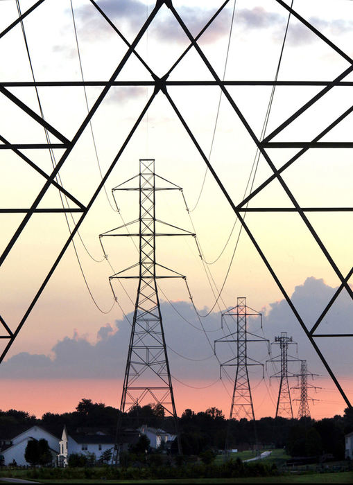 Illustration - 1st place - Tower Park in Westerville at sunset offers view of electric power lines. (Jeff Hinckley / The Columbus Dispatch)