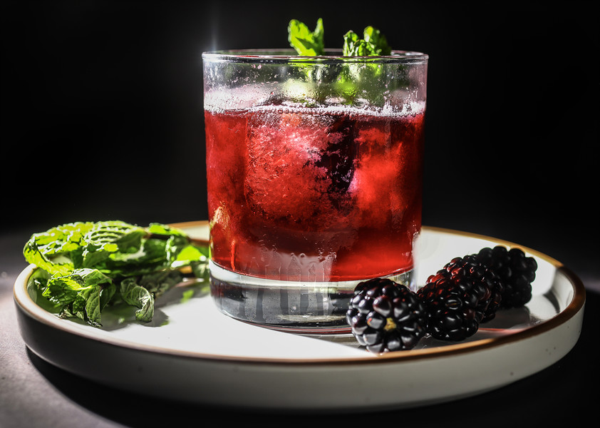 Illustration - 1st place - Blackberry Pomegranate Mocktail. (Jeremy Wadsworth / The Blade)