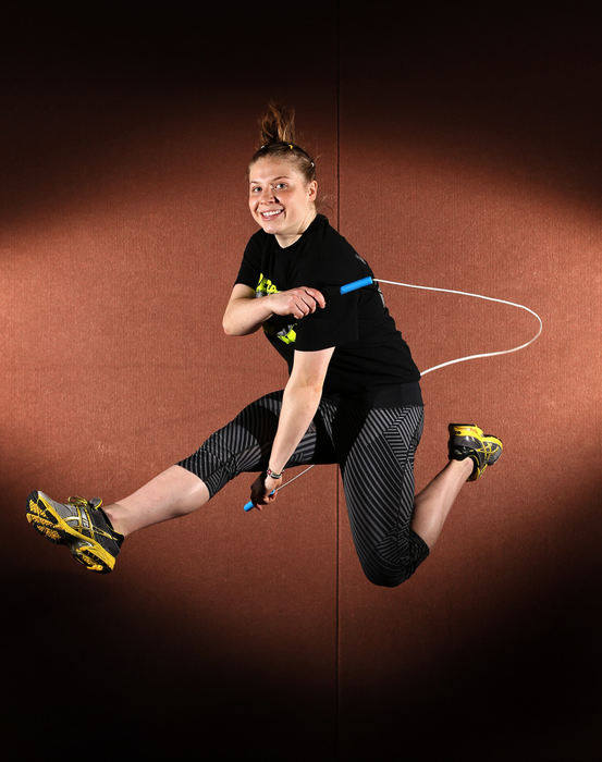 Portrait - 2nd placeOhio State student Tori Boggs is a world record holder in speed jumping and will be competing in the Arnold Sports Festival. (Kyle Robertson / The Columbus Dispatch)