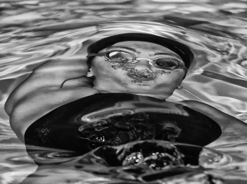 Sports - 1st place - Bedford High School swimmer Alexa Fuleky competes in the in 100 backstroke at the Francis Family YMCA in Temperance, Michigan.  (Jeremy Wadsworth / The Blade)