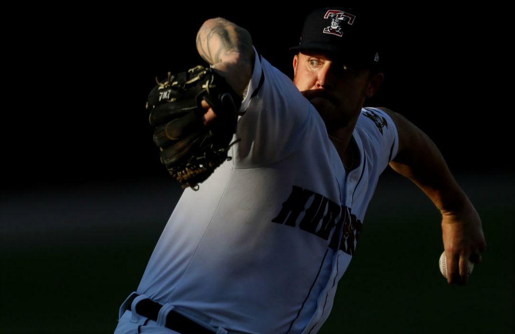 Sports - HM - Toledo’s Robbie Ross, Jr., delivers a pitch during a Triple-A East game against the Columbus Clippers at Fifth Third Field in Toledo. (Kurt Steiss / The Blade)  