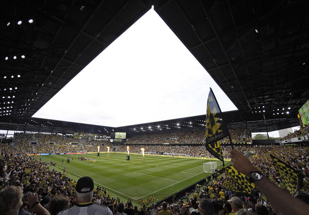 Story - 3rd place - Columbus Crew gets ready to take on New England Revolution in their first MLS game at Lower.com Field in Columbus. (Kyle Robertson / The Columbus Dispatch)  