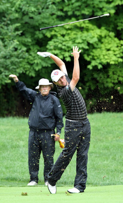 Sports - 2nd placeSpencer Levin loses control of his club on the second of the 15th hole during the Memorial Golf Tournament at the Muirfield Golf Club in Muirfield.   (Brooke LaValley / The Columbus Dispatch)