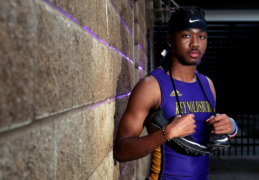 Portrait - 3rd place - Reynoldsburg senior sprinter Doniven Jackson hoped to advance to the Division I state meet for the third consecutive season before spring sports were canceled in response to the ongoing COVID-19 coronavirus pandemic.  (Shane Flanigan / ThisWeek Community News)