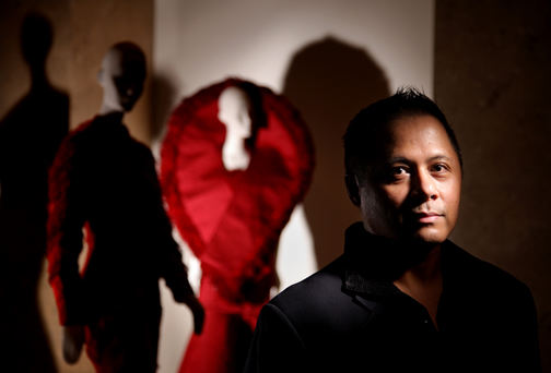 Portrait - 2nd place - Vincent Quevedo, associate professor at Kent State University's School of Fashion Design and Merchandising, is showcasing his work in "Beyond Fashion: Fiber and Fashion Art," which runs through Feb. 12 at the KSU museum. (Lisa DeJong / The Plain Dealer)