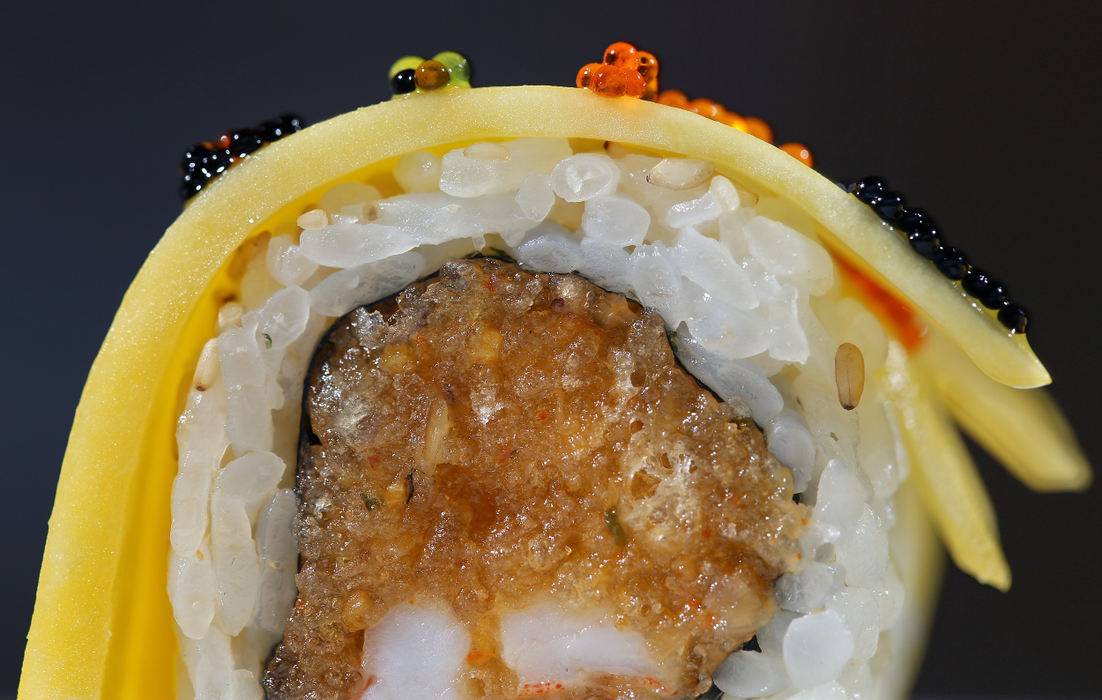 Illustration - 1st placeAn ebi mango roll at Mr. Sushi on North Hamilton Road in Columbus. (Kyle Robertson / The Columbus Dispatch)