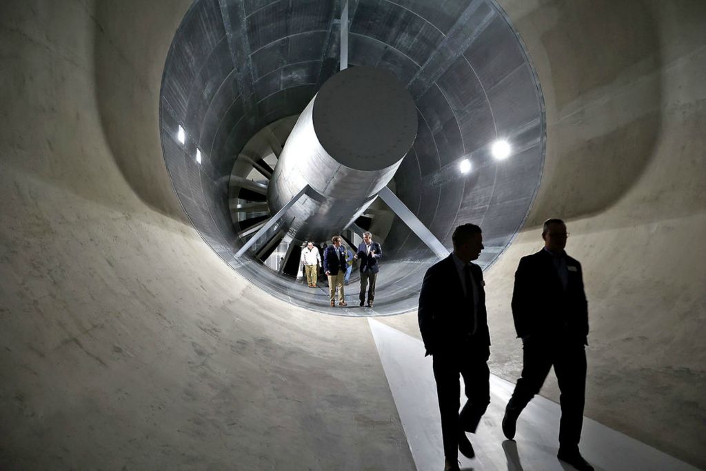 General News - HM - State officials and guests tour Honda’s new HALO Wind Tunnel in East Liberty. The new wind tunnel is one of the largest and most sophisticated in the world. (Bill Lackey / Springfield News-Sun)