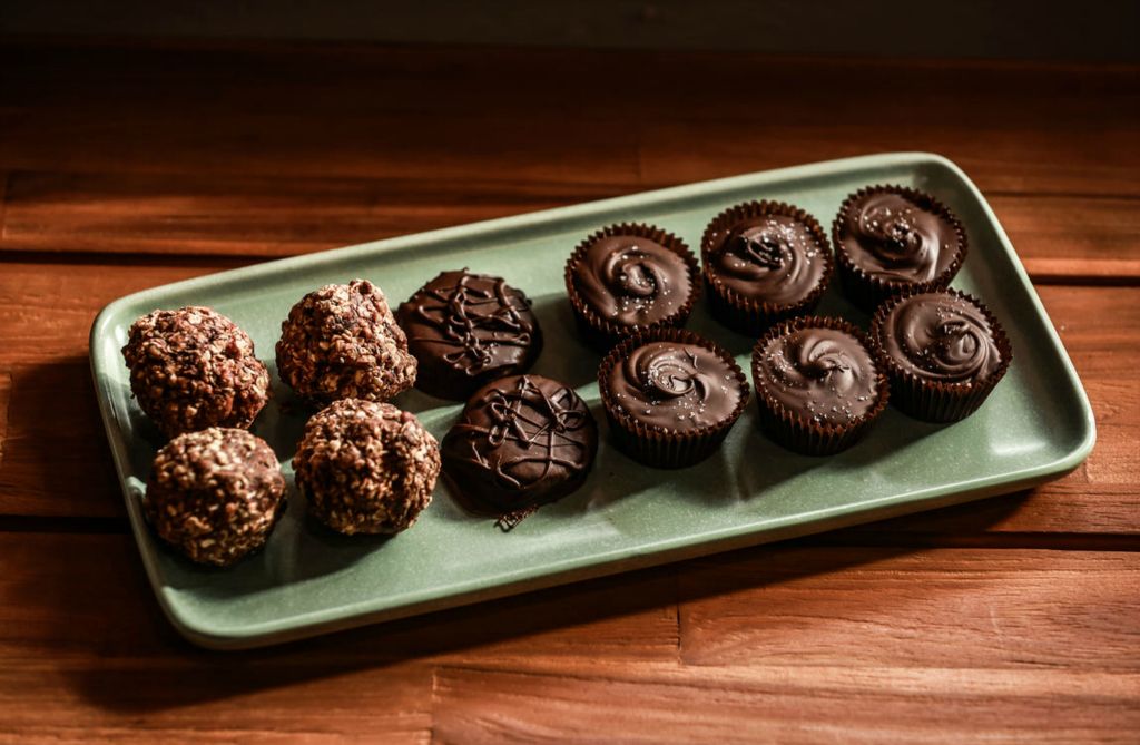 Illustration - 1st place - Protein bombs, gluten free dipped Oreo’s, and protein cups  at Georgette's in Maumee.  (Jeremy Wadsworth / The Blade)