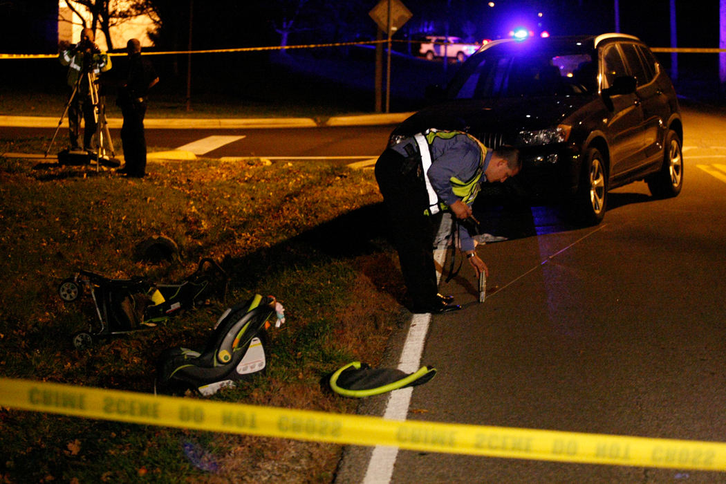 Spot News - 3rd placeTwo women and two children out for an evening walk in Dublin were injured when all four were hit by the same vehicle.  (Thomas Levinson / The Columbus Dispatch)