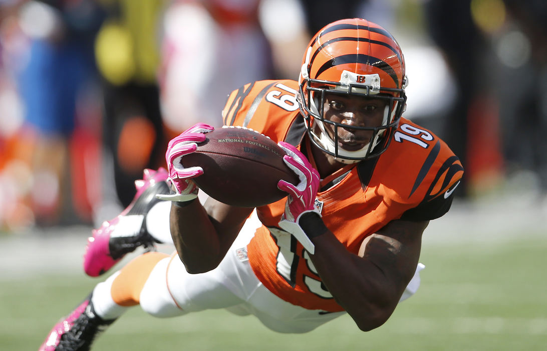 SSports - 3rd place - Cincinnati Bengals wide receiver Brandon Tate (19) stretches to catch a 55-yard pass for a touchdown in the third quarter against the Kansas City Chiefs at Paul Brown Stadium in Cincinnati.  (Kareem Elgazzar / The Cincinnati Enquirer)