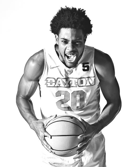 Portrait - 1st place - Dayton Flyer Xeyrius Williams poses during a portrait session at the Dayton Flyers media day.   (Erik Schelkun / Elsestar Images)