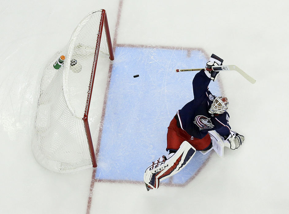 SSports - 3rd place - Columbus Blue Jackets goalie Sergei Bobrovsky (72) turns away a puck during the first period of a game against the Buffalo Sabres at Nationwide Arena in Columbus.  (Adam Cairns / The Columbus Dispatch)