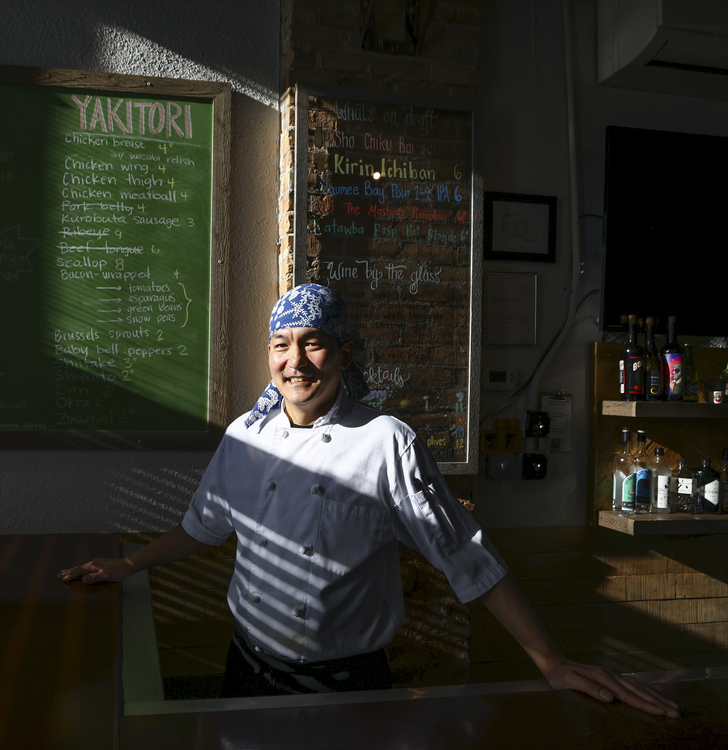 Portrait - 2nd place - Kengo Kato, owner of Kengo Sushi &Yakitori as well as Kato Ramen in Toledo. Kengo's Sushi has had three stellar health inspections this year.  (Jeremy Wadsworth / The Blade)