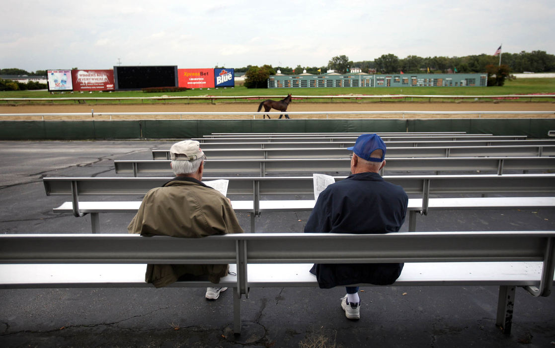 General News - 3rd place - Attendance is sparse at Thistledown and the track is trying to find a way to survive and is hoping to install up to 2,500 video lottery terminals in the near future. Thistledown is waiting for legislation to pass on Oct. 17 to allow this to happen. (Lisa DeJong / The Plain Dealer)