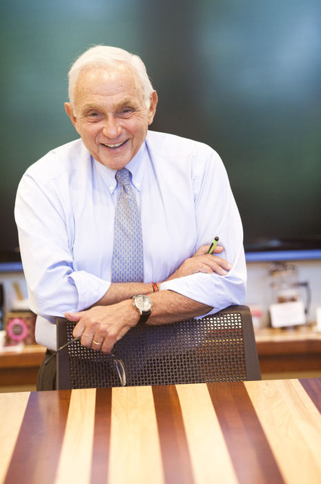 Portrait - 2nd placeLes Wexner smiles for a portrait in his conference room at the Limited Brands World Headquarters in Columbus. (Brooke LaValley / The Columbus Dispatch)