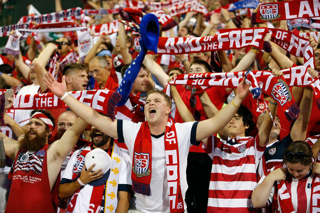 Story - 3rd placeUSA soccer fans during the 2014 FIFA World Cup Qualifying match against Mexico at Columbus Crew Stadium. (Kyle Robertson / The Columbus Dispatch)