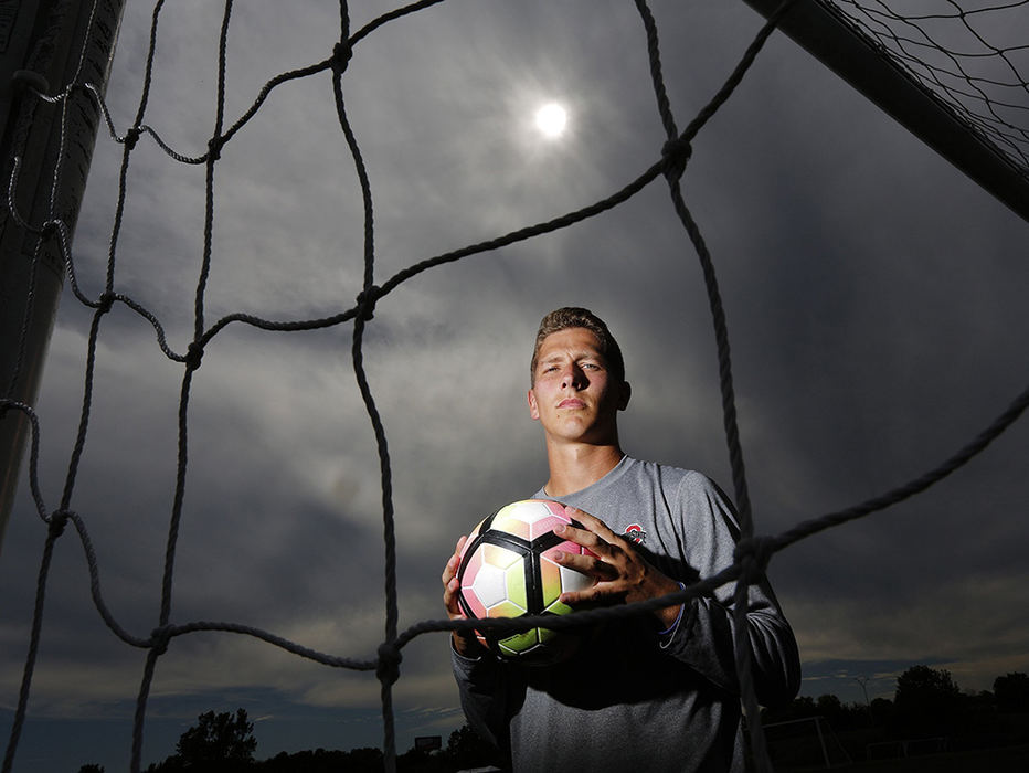 Portrait - 1st place - Gameday+ Meet a Buckeye chat with men's soccer player Danny Jensen.  (Jonathan Quilter / The Columbus Dispatch)