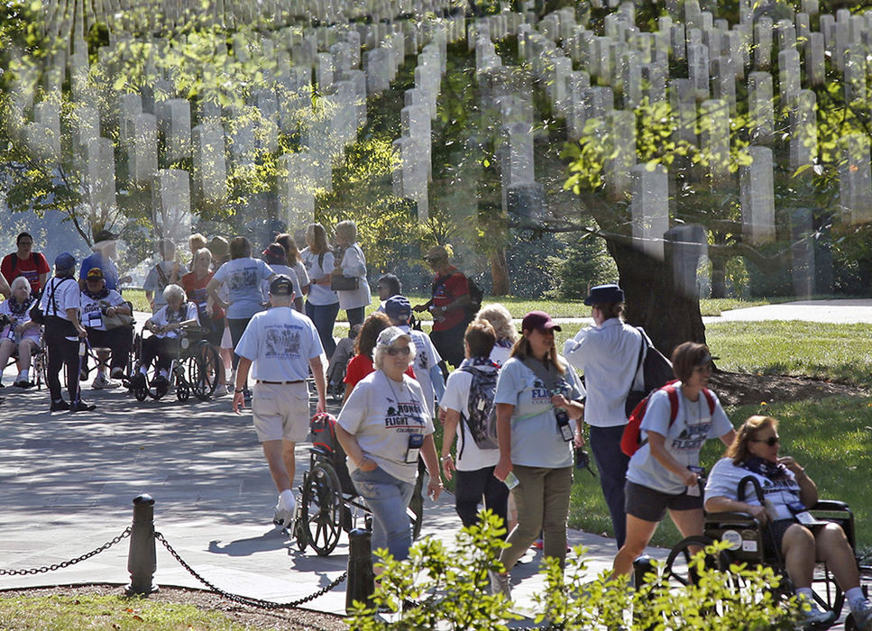 Story - 1st place - Members of the first all-female Honor Flight from Ohio visited Arlington National Cemetery in Washington, D.C., on September 10. (Barbara J. Perenic / The Columbus Dispatch)