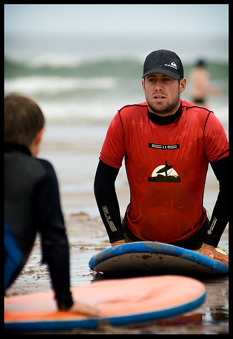 Larry Fullerton Photojournalism Scholarship - James Roh / Ohio UniversityNiall Shiells demonstrates the proper way to stand up on a surfboard while catching the wave on Belhaven beach in Belhaven, Scotland.