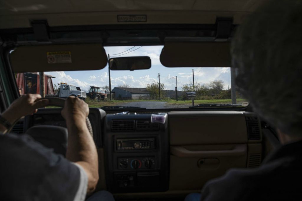 Second Place - Larry Fullerton Photojournalism Scholarship , Grace Wilson / Ohio UniversityMike and Karen go on one of their daily Jeep rides around the backroads of southeast Ohio. They enjoy finding dirt roads or one lane roads, and often times their drives last for a couple of hours. 