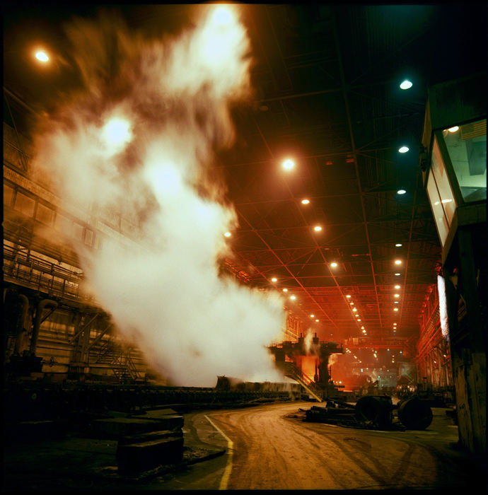 First Place, Ohio Understanding Award - Dale Omori / The Plain DealerSteam billows from the rolling mill at Wheeling-Pitt steel plant  in Mingo Junction.