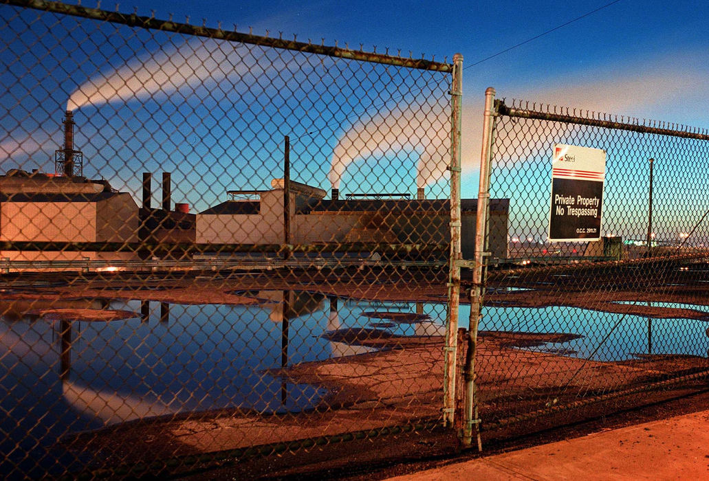 First Place, Photographer of the Year - Mike Levy / The Plain DealerThe plant is closed although the furnaces still idle while waiting for a court decision to shut down at LTV.