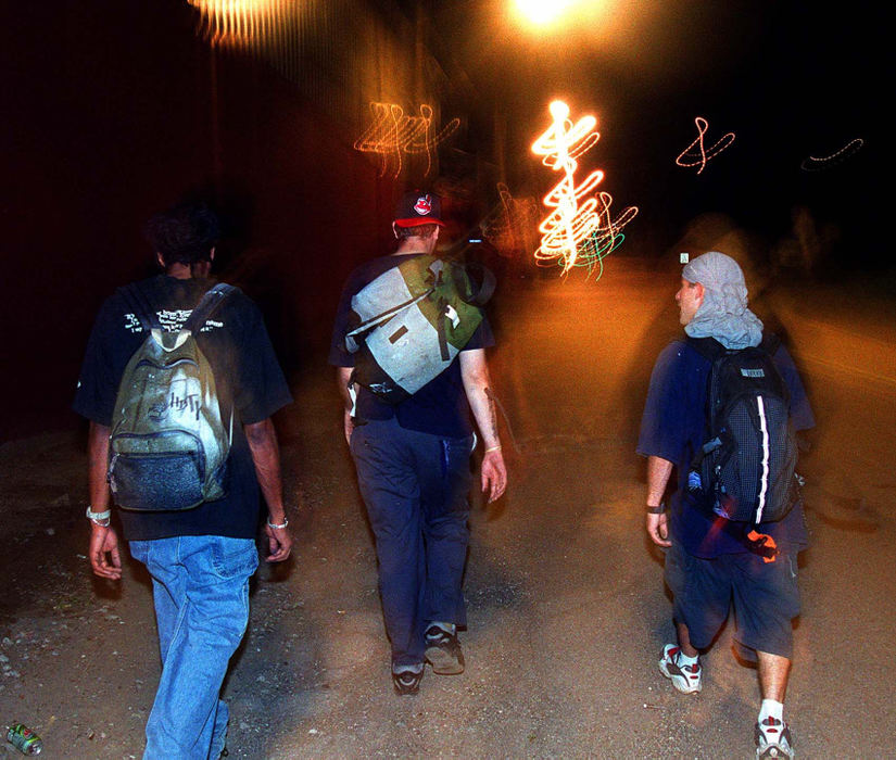 First Place, Photographer of the Year - Mike Levy / The Plain DealerGraf writers on the way to a mission. 