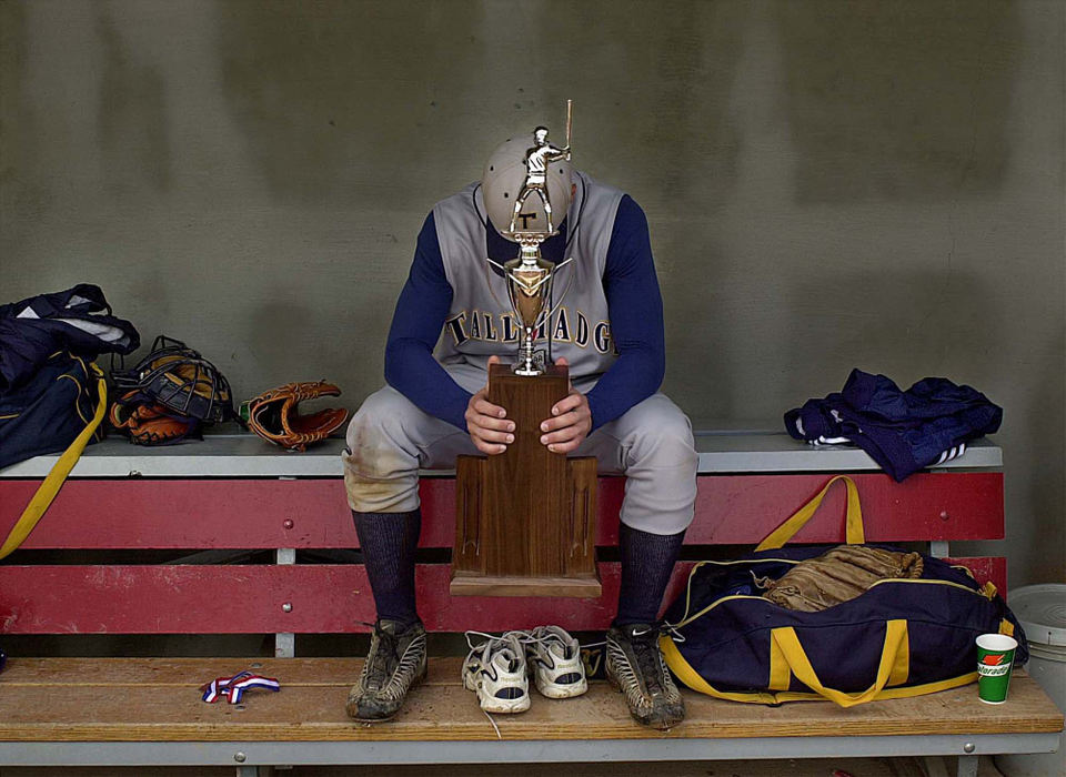 Second Place, Sports Feature - Phil Masturzo  / Akron Beacon JournalTallmadge High School's Israel Victor ponders the team's 8-0 loss to Notre  Dame-Cathedral Latin High School in the state baseball championship game in Columbus. 