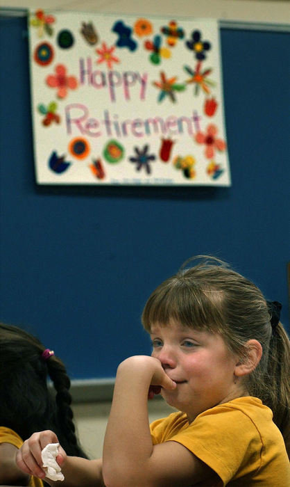 First Place, Photographer of the Year - Ed Suba, Jr. / Akron Beacon JournalKayla Keathley, a first grade student in the class of Sister Eleanor Wack at St. Matthew Elementary school in Akron, isn't happy about Wack's decision to retire after 50 years of teaching. 