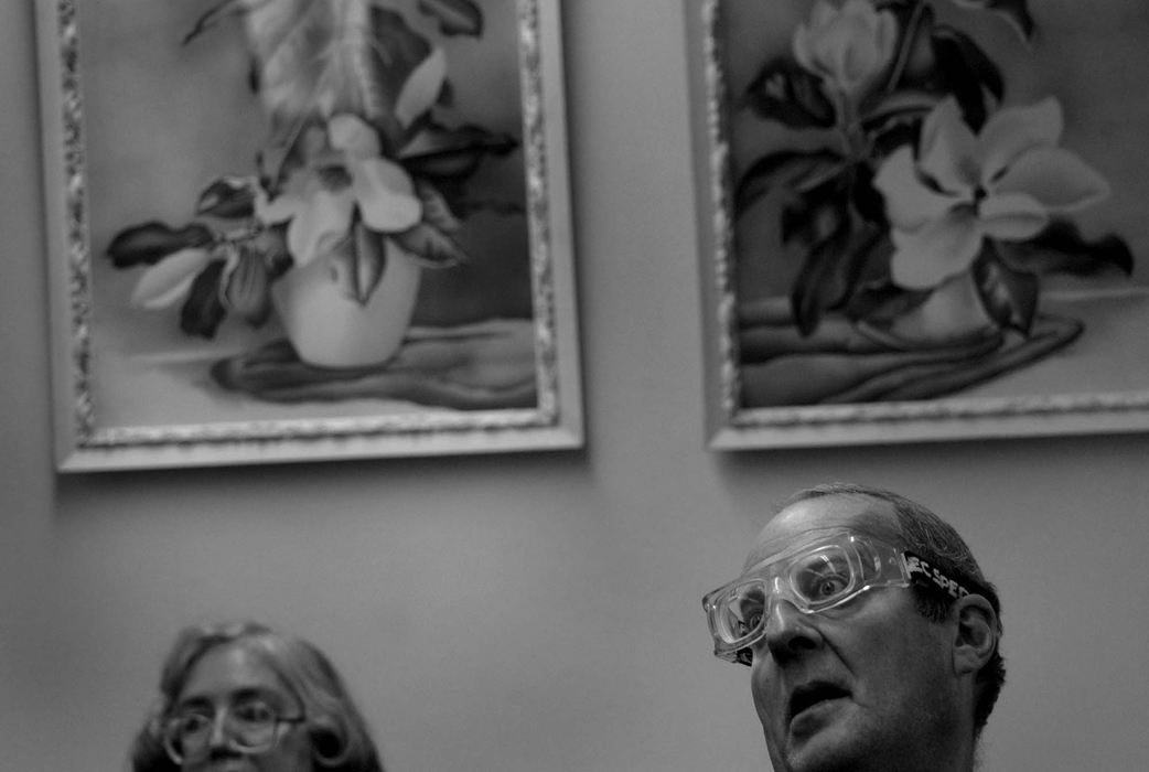 Third Place, Photographer of the Year - Dale Omori / The Plain DealerMarilyn Vanek and Jan Browns attend a meeting at Magnolia Clubhouse.  Members are encouraged to take an active part in setting the clubhouse's agenda.