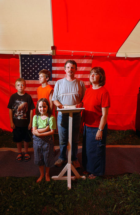 Second Place, Photographer of the Year - Mike Levy / The Plain DealerTraveling evangelist family in New Salem that support President Bush.