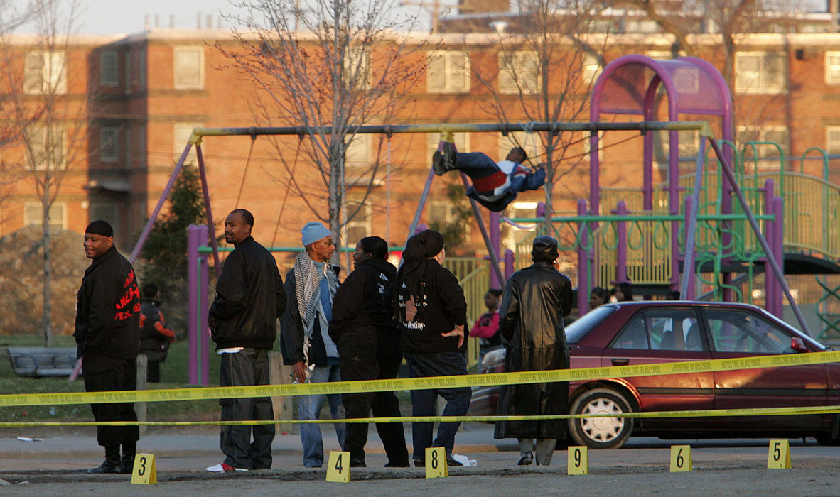 Third Place, News Picture Story - Mike Levy / The Plain DealerLast summer inner city Cleveland was blighted by three separate homicides of middle school aged children.  They were killed by rival gangs from different housing projects in Cleveland.  The shooters and the dead are just children.  Parents, residents and community activists infiltrated the ranks of the gangs and negotiated a peace plan that was signed by many of the youth  involved in the violence.  The city has had no new homicides involving children to this date.