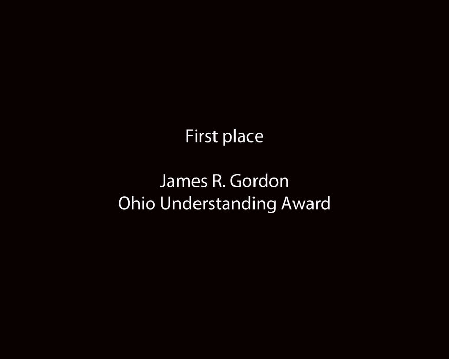 First place, James R. Gordon Ohio Understanding Award - Gary Harwood / Kent State University