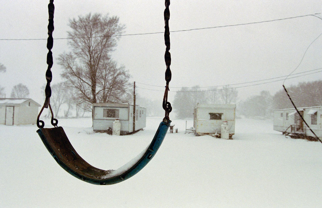 First place, James R. Gordon Ohio Understanding Award - Gary Harwood / Kent State UniversityThe camps lay dormant during the winter months as the workers and their families continue their lives in the southern states and Mexico. The once vibrant neighborhood is now silent and empty.